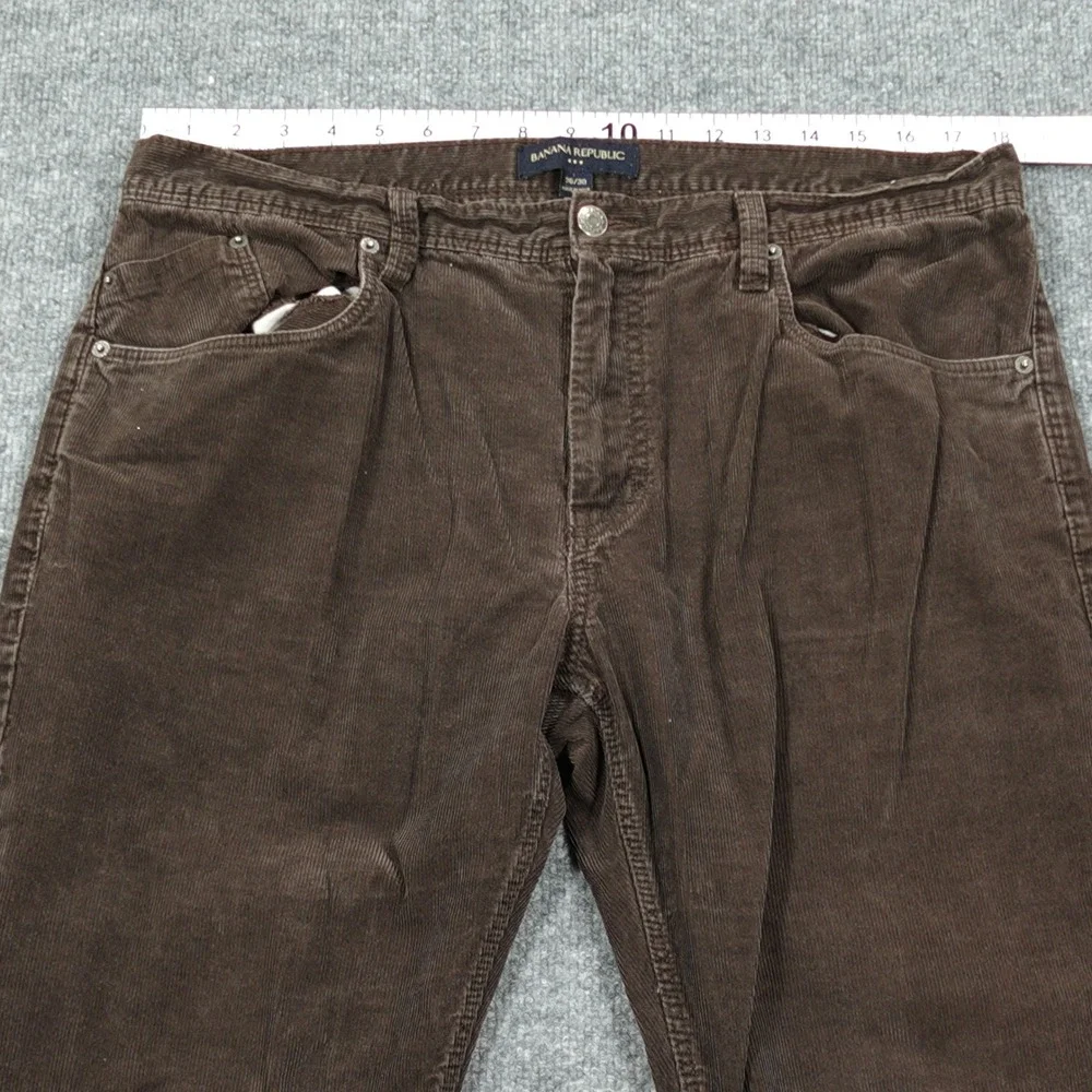 Banana Republic Corduroy Pants Mens 36x30 Brown Straight‎ Leg 100% Cotton Casual